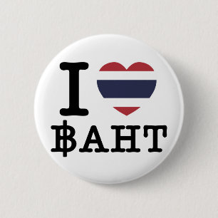 Badge Rond 5 Cm I Heart (Amour) Baht