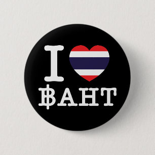 Badge Rond 5 Cm I Heart (Amour) Baht
