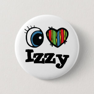 Badge Rond 5 Cm I Heart (Amour) Izzy