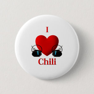 Badge Rond 5 Cm I Heart Chili