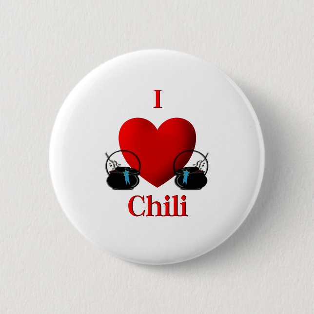 Badge Rond 5 Cm I Heart Chili (Devant)