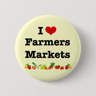 Badge Rond 5 Cm I Heart Farmers Marchés