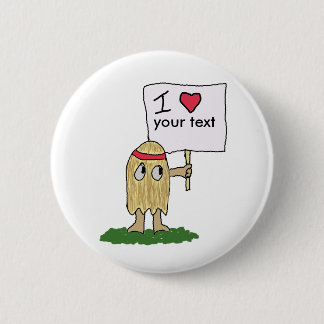 Badge Rond 5 Cm I (heart) Hippie Dippy Hippie