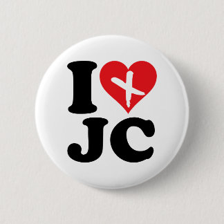 Badge Rond 5 Cm I Heart JC