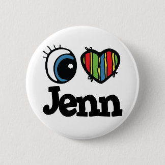 Badge Rond 5 Cm I Heart (Love) Jenn
