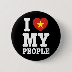 Badge Rond 5 Cm I Heart (Love) My Viet People