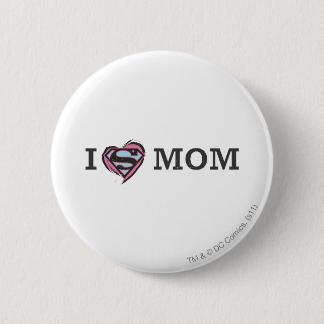 Badge Rond 5 Cm I Heart Maman (Devant)
