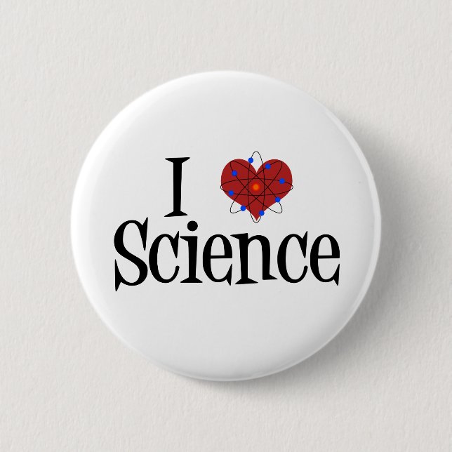 Badge Rond 5 Cm I Heart Science (Devant)