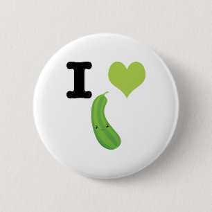 Badge Rond 5 Cm I Heart Zucchini