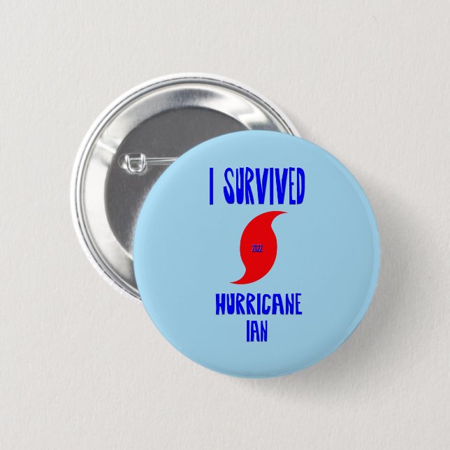 Badge Rond 5 Cm I Hurricane de survie (Devant & derrière)