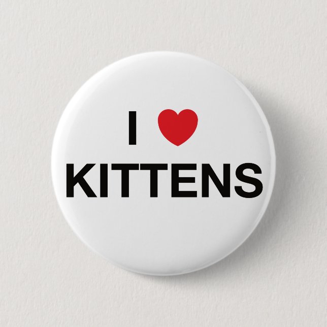 Badge Rond 5 Cm I insigne de CHATONS de COEUR (Devant)