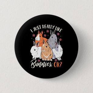 Badge Rond 5 Cm I Just Really Likes Rabbits