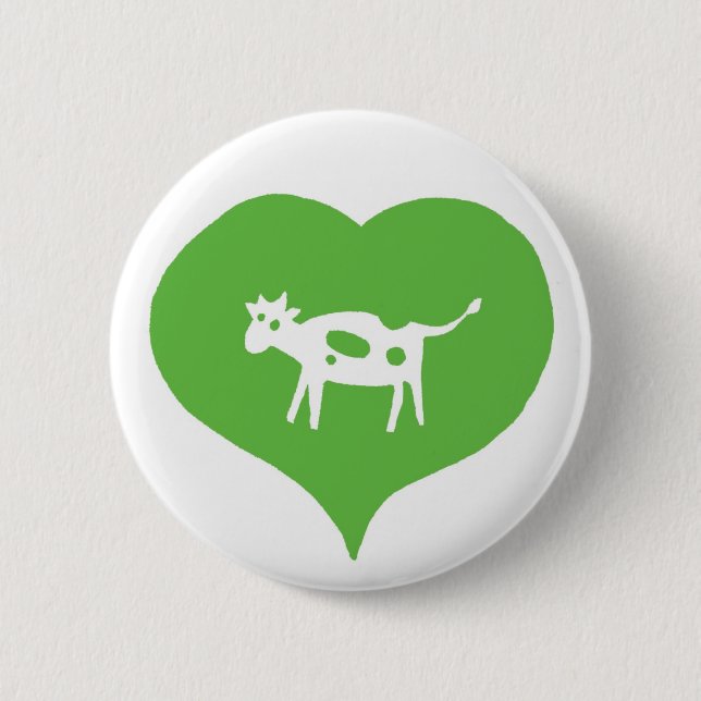 Badge Rond 5 Cm I le coeur effraye le Pin (Devant)