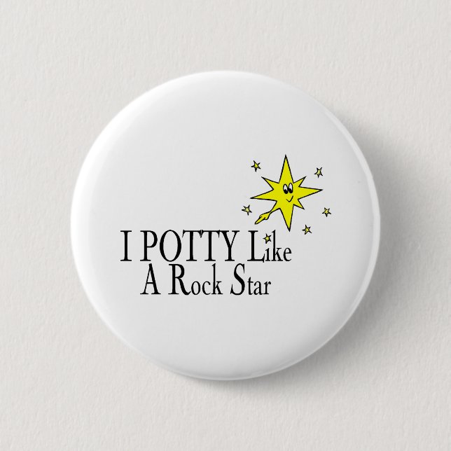 Badge Rond 5 Cm I le POT aiment une vedette du rock (Devant)