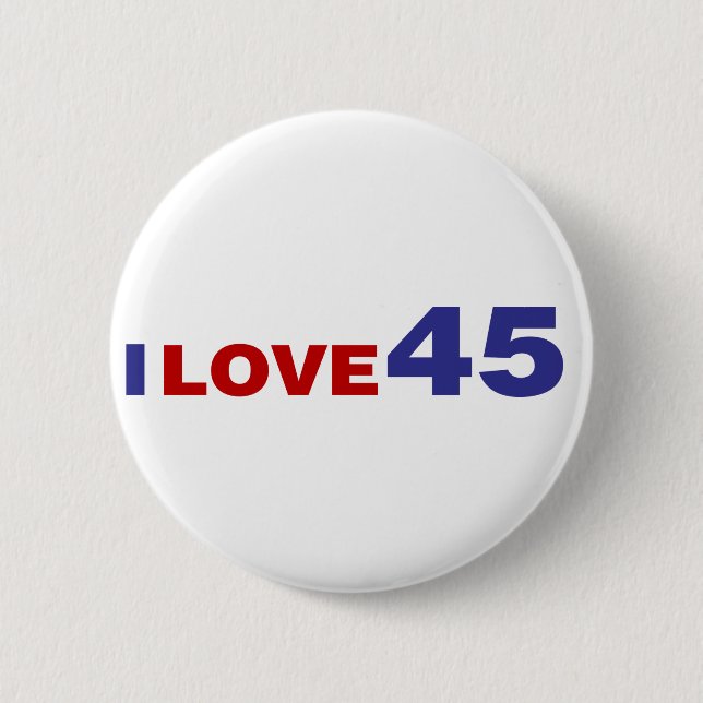 Badge Rond 5 Cm I Love 45 (Devant)