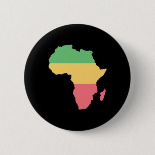 Badge Rond 5 Cm I Love Africa Rosta Coloured Continent