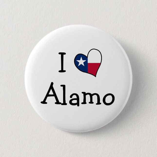 Badge Rond 5 Cm I Love Alamo (Devant)