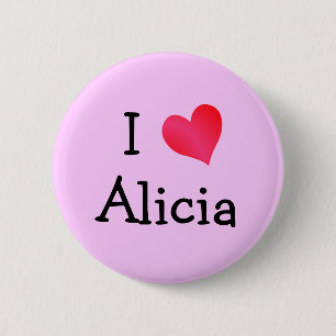 Badge Rond 5 Cm I Love Alicia