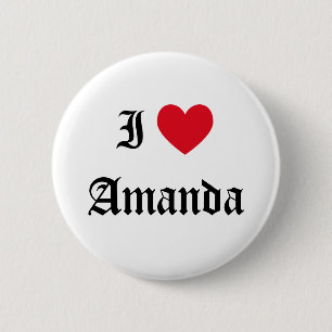 Badge Rond 5 Cm I Love Amanda