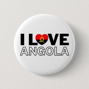 Badge Rond 5 Cm I LOVE ANGOLA - For real Angolans!