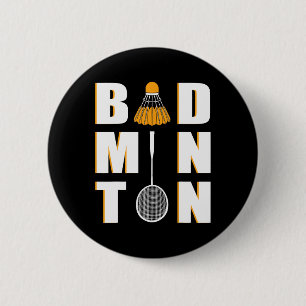 Badge Rond 5 Cm I Love Badminton - Badminton