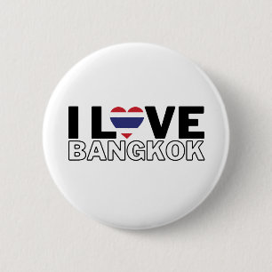 Badge Rond 5 Cm I Love Bangkok - For the true Bangkokian !