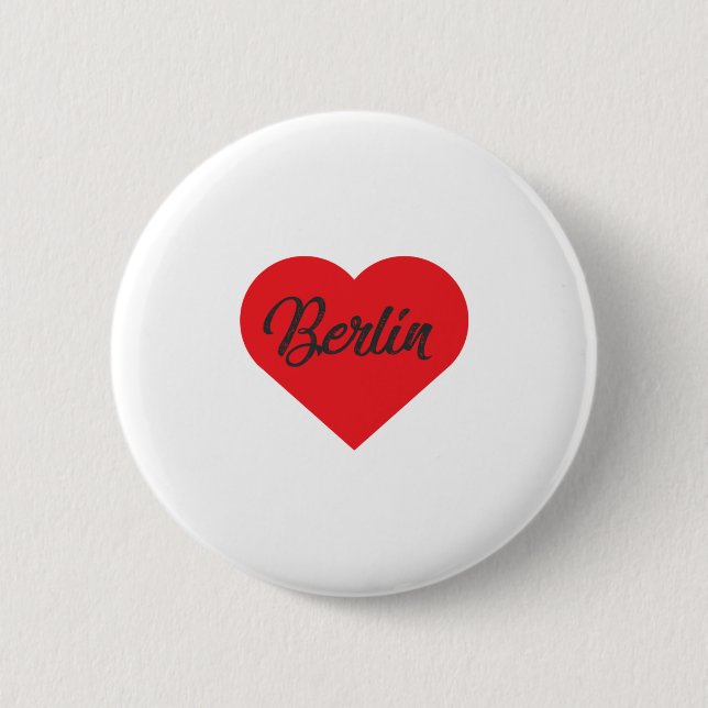 Badge Rond 5 Cm I Love Berlin - Allemagne (Devant)