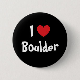 Badge Rond 5 Cm I Love Boulder