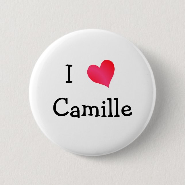 Badge Rond 5 Cm I Love Camille (Devant)