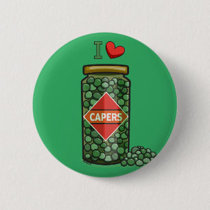 Badge Rond 5 Cm I Love Capers