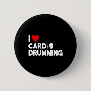 Badge Rond 5 Cm I Love Cardio Drumming Gym Fitness Cl entraînement