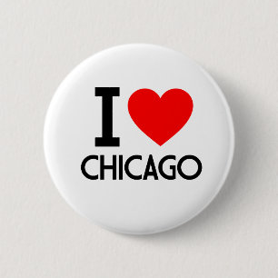 Badge Rond 5 Cm I Love Chicago