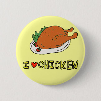 BADGE ROND 5 CM I LOVE CHICKEN