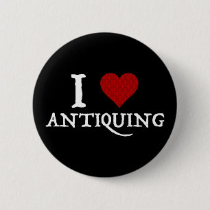 Badge Rond 5 Cm I Love (Coeur) Antiquité