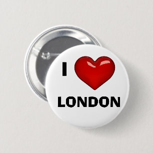 Badge Rond 5 Cm I LOVE (COEUR) LONDRES modifiable