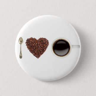 Badge Rond 5 Cm I Love Coffee 01