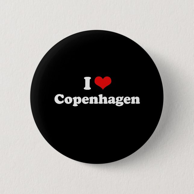 Badge Rond 5 Cm I Love Copenhagen Tshirt blanc (Devant)