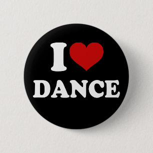 Badge Rond 5 Cm I Love Dance