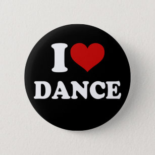 Badge Rond 5 Cm I Love Dance