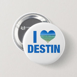 Badge Rond 5 Cm I Love Destin Florida Cute Beach