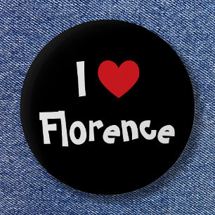 Badge Rond 5 Cm I Love Florence