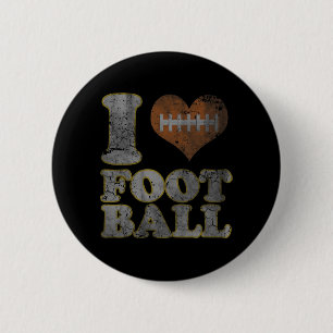 Badge Rond 5 Cm I Love Football Hommes Femmes Enfants