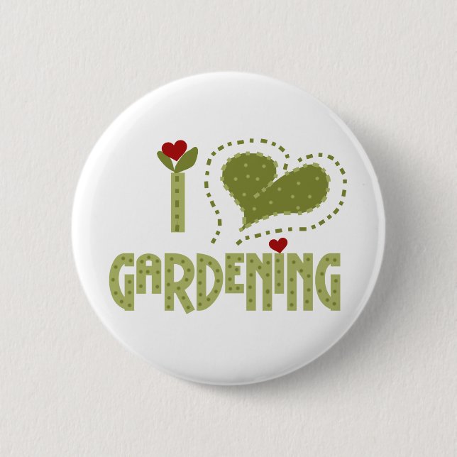 Badge Rond 5 Cm I Love Gardening Tshirts et cadeaux (Devant)
