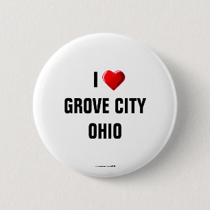 Badge Rond 5 Cm I Love Grove City, Ohio