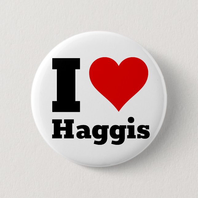 Badge Rond 5 Cm I Love Haggis Button (Devant)