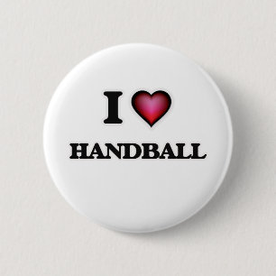 Badge Rond 5 Cm I Love Handball