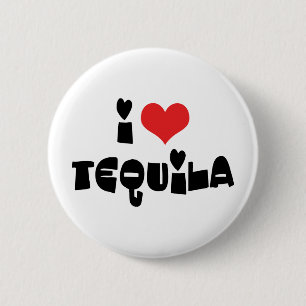 Badge Rond 5 Cm I Love Heart Tequila