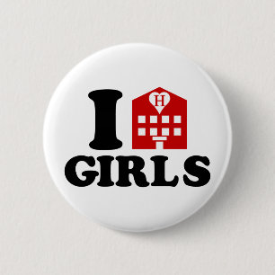 Badge Rond 5 Cm I Love Hotel Girls