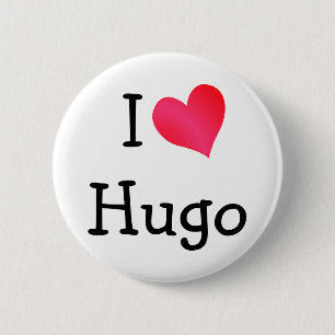 Badge Rond 5 Cm I Love Hugo