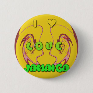 Badge Rond 5 Cm I love Jamaica
